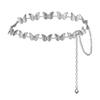 Butterfly Metal Waist Chain Women Y2K Retro Versatile Silver Color Waist Chain Dress Short Skirt Gothic Chain Fashion Accessory