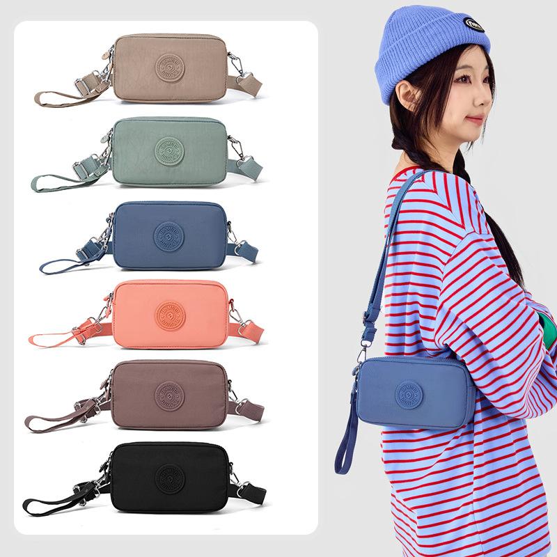Waterproof Nylon Shoulder Bag Women's Multi-compartment Coin Purse