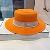 Straw Hat Women's Spring and Summer Versatile Pearl M Letter Flat Top Top Top Hat Big Brim Sunshade Sunscreen Beach Hat Shows Small Face