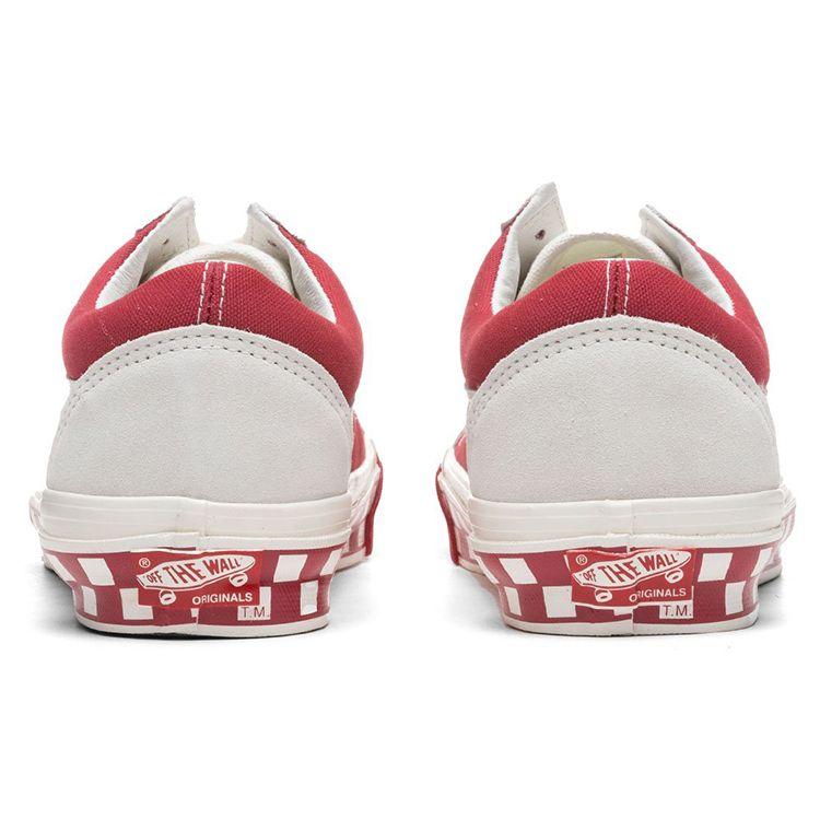 Vans OG Old Skool LX Bumper Cars - Marshmallow Cardinal Unisex Sneakers Red VN0A4P3X4O3