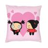 Pucca Modern Throw Pillow Cover Home Decorative Cartoon Character Cushion Case Double-Sided Printing Outdoor Cushion Pillowcases