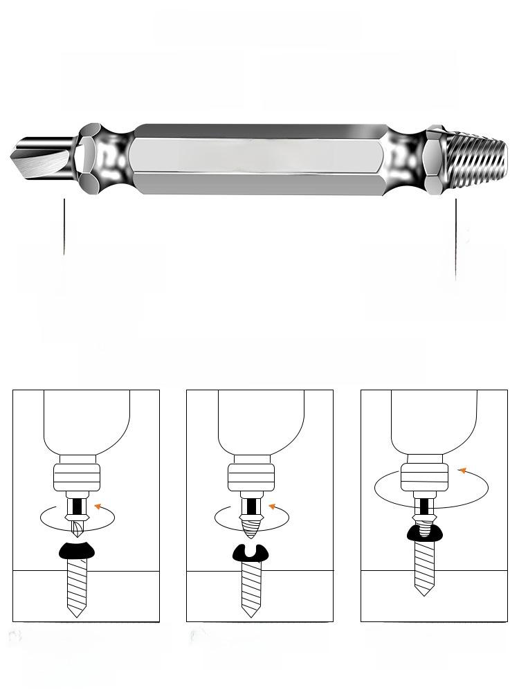 Universal Rusty Screw Extractor Tool for Deep Hole and Broken Wire Removal