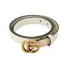 GUCCI GG Marmont double G logo shaped buckle metal leather belt female 2cm wide