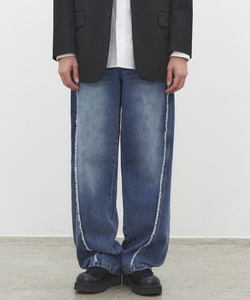 DECET Curved Wide Jeans Dcpt033Scblueb