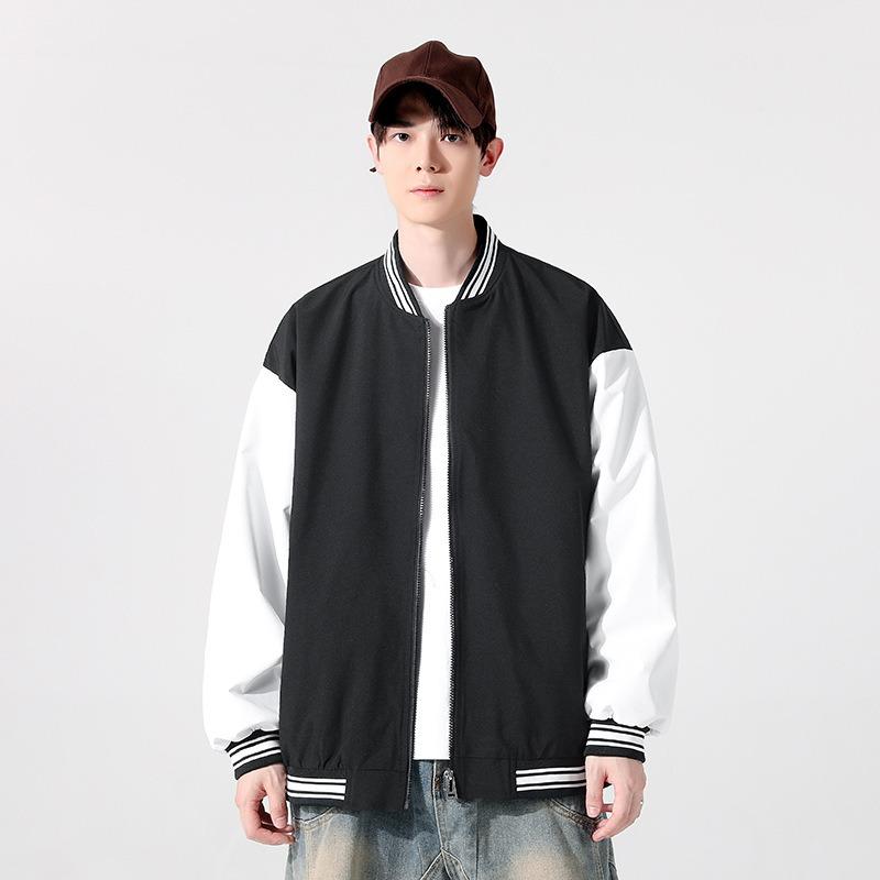Retro Baseball Jersey Versatile Color Matching Jacket Men's Spring and Autumn New Trendy Brand Loose Top