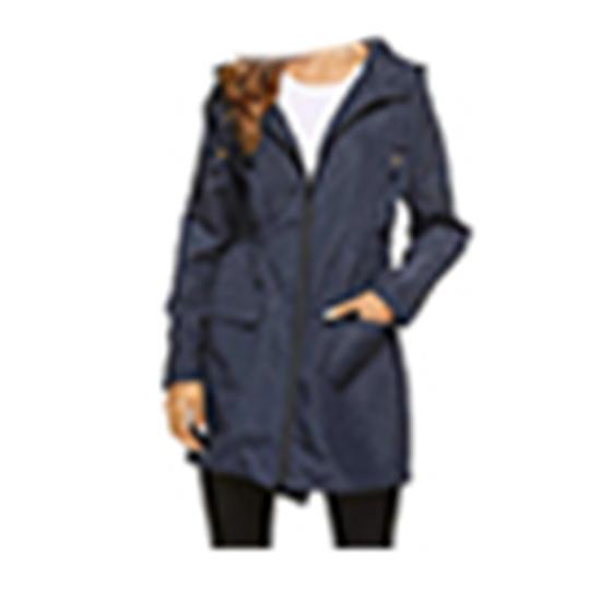 Women Autumn Winter Outdoor Climbing Windproof Waterproof Long Jacket Hooded Coat