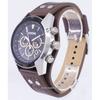 Fossil Ceas de bărbați Coachman Chronograph cu cadran negru din piele maro CH2891