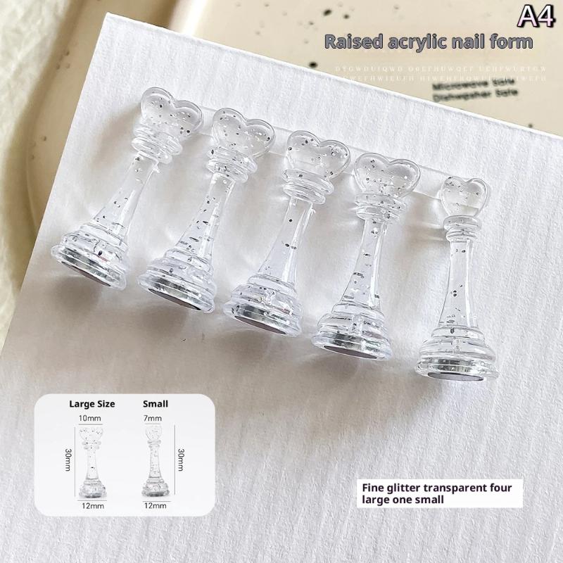 5Pcs Magnetic Acrylic Nail Practice Stand Tips Holders,Wearable Nail Display Standool