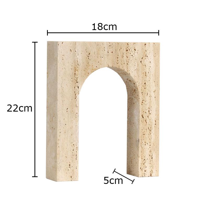 Natural Stone Geometry Ornaments Modern Crafts Desk Decoration Creative Arch Shaped Artwork Stone Statue Room Aesthetics Decor