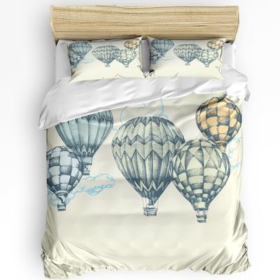 Colorful Bicycle White Printed Comfort Duvet Cover Pillow Case Home Textile Quilt Cover Boy Kid Teen Girl 3pcs Bedding Set