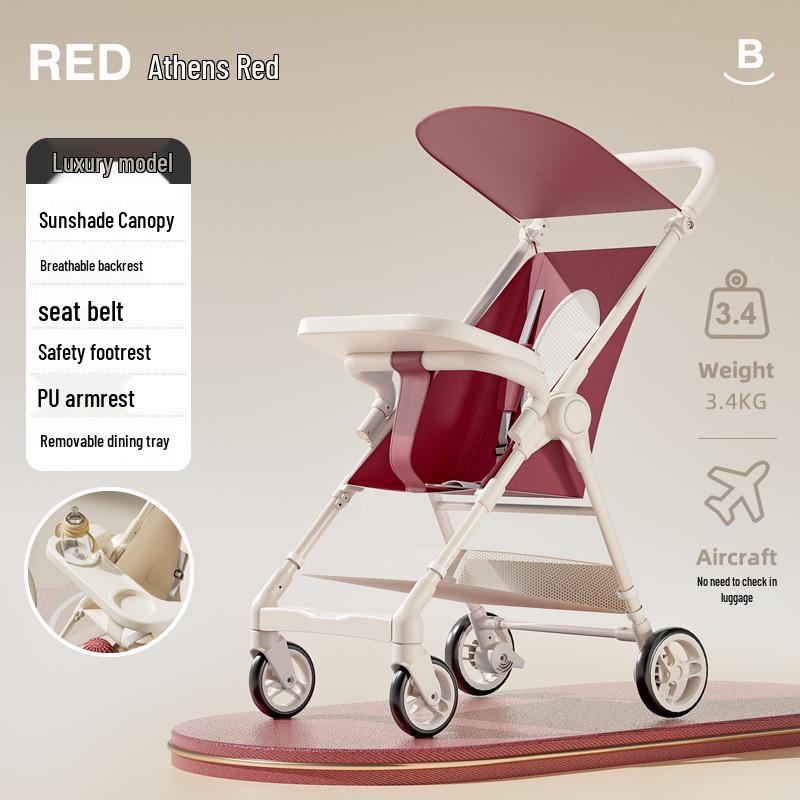 Compact Folding Baby Stroller: Lightweight, Travel-Friendly & Airline Approved