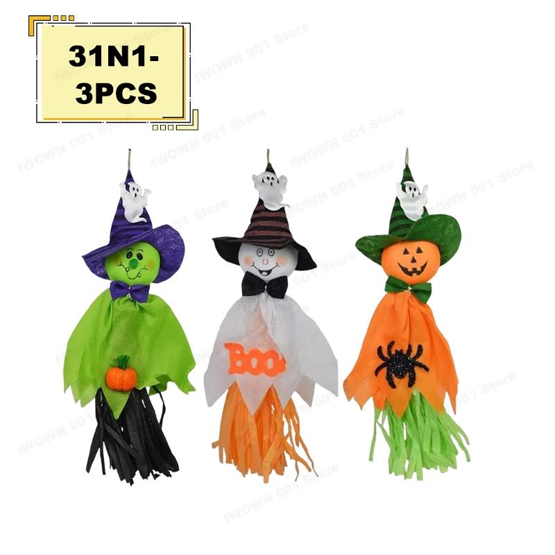 Ghost Scarecrow Halloween Hanging Decor Farmhouse Porch Yard Outdoor Indoor Haunted House Supplies Hotel Bar Spooky Party Props
