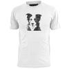 Herren Border Collie Bleistiftskizze T-Shirt Haustiere Der Beste Freund des Menschen Hund