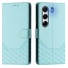For TECNO Camon 40 Pro 4G Case Imprinted Honeycomb RFID Blocking Leather Phone Cover with Strap