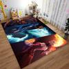 Dota 2 Themed Rug with Colorful Characters and Dynamic Action Suitable for use as an anti-slip game mat for living room and bedroom sofas
