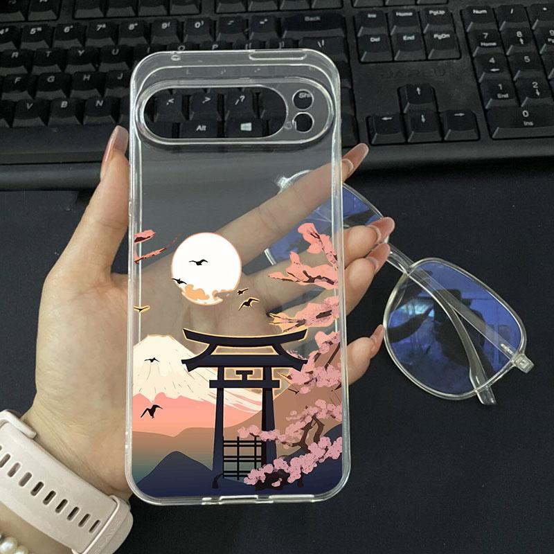 

Япония Большая волна у Канагавы Чехол для телефона для Google Pixel 9 Pro XL 10 8A 8 7 Pro 8 7 6A 5G Аниме Пейзаж Прозрачный Мягкий Чехол-сумка Pixel 6Pro