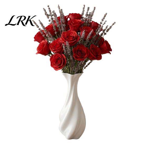 Creative Flower Holder 3D Printed Vase, Twisted Minimalist Arrangement Holders, Artistic Line Design Vase Elegant Home Decor for Living Room