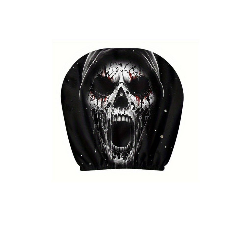 Car Headrest Cover Protector with Double-Sided Halloween Print