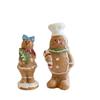 Cute Gingerbread Figurine Resin Crafts Christmas Decorations Desktop Atmosphere Ornaments Holiday Gift Arrangements Props