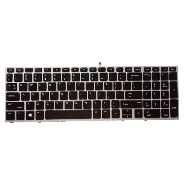 US Version Backlit Keyboard for HP Probook 450 G5 455 G5 470 G5 Silver Frame