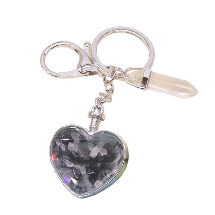 Long Time Use Natural Stone Heart Shaped Photo Frame Keychain Resistant Wear Tear Ideal Meaningful Carry Item Gift