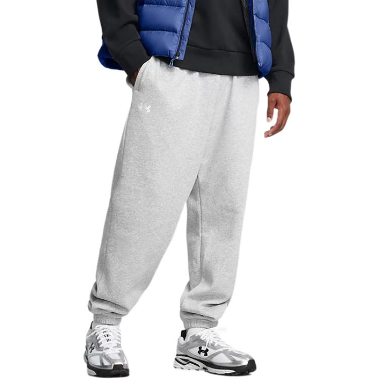 Under Armour Rival Fleece Puddle Pants Casual Pants Men's White Gray 1383097-011