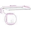 Retractable Awning Frame Cream 400 x 300 cm Polyester with PU Coating