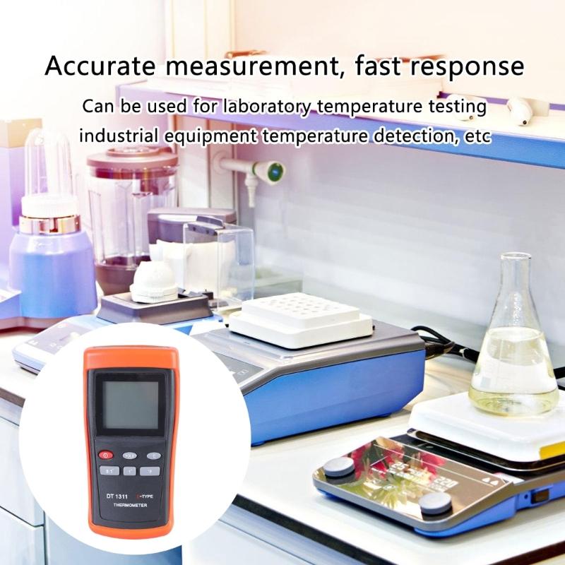 Hochpräzise Thermoelement-Thermometer vom Typ K, batteriebetriebene Kontakttemperatursensoren für industrielle Labore