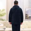 Men's Thickened Coral Fleece Winter Pajama Top