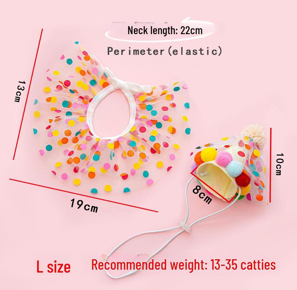 Pet Birthday Dress-Up Bib & Hat Set