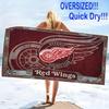 Detroit Red Wings Print Beach Towel, Large Soft Quick Dry Towel for Beach Camping Swimming