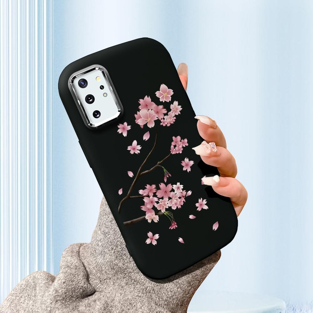 Solid Color Silver Edge Lens Fatty Casing Soft TPU Liquid Silicone Cover Shockproof Phone Case for Xiaomi Redmi Samsung