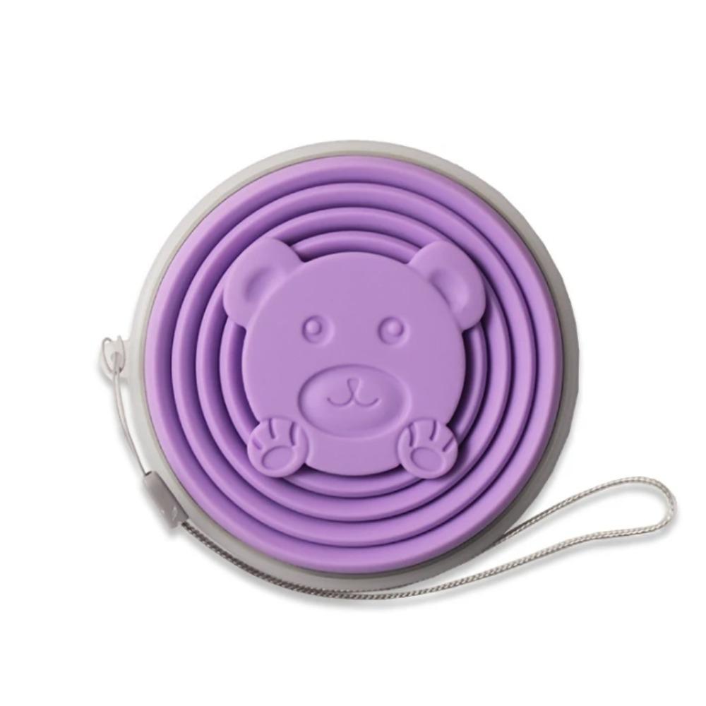 180/320ML Silicone Collapsible Travelling Cups Reusable & Portable Drinking Cup with Lids for Outdoor Hiking