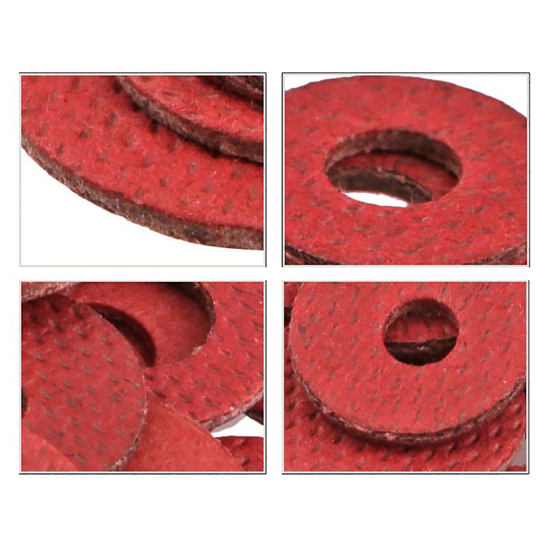 100/500 Pezzi M2.5 M3 M4 M5 M6 M8 Acciaio Rosso Fibra di Carta Isolante Rondella Piana Anello Guarnizione Isolante Mesone