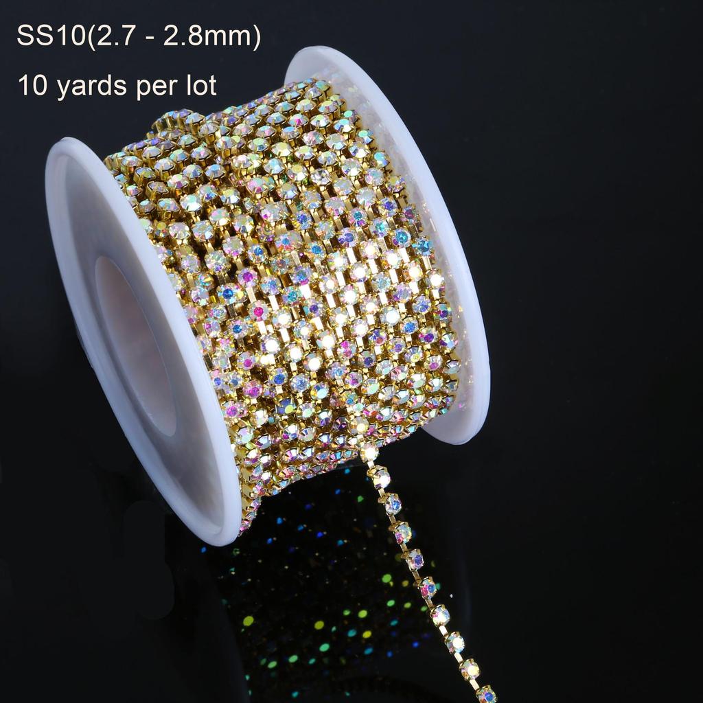 Wysokiej Jakości Łańcuch Pazurkowy Cyrkonia AB Aurora DIY Dekoracja Odzieży