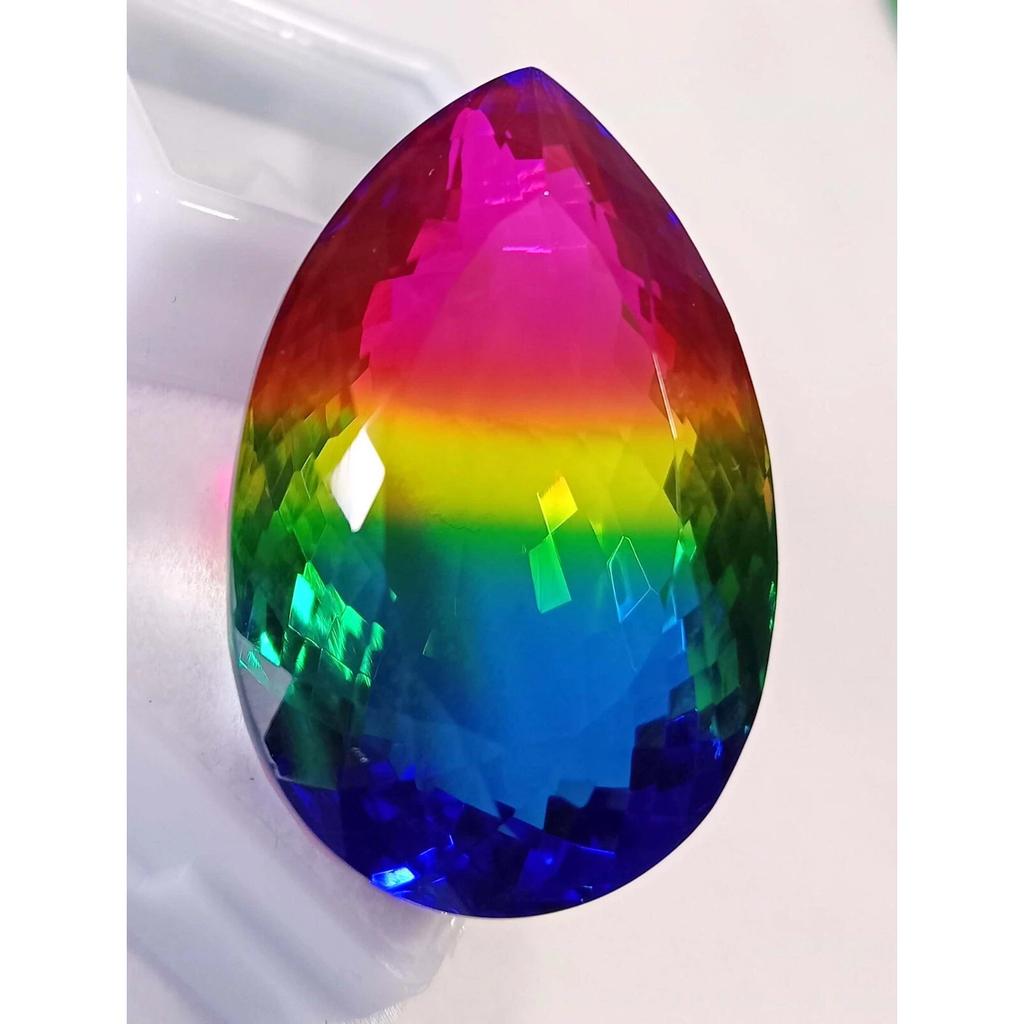 Bi-Color Tourmaline Natural 67-68 Ct Pear Cut Stunning Certified Loose Gemstone