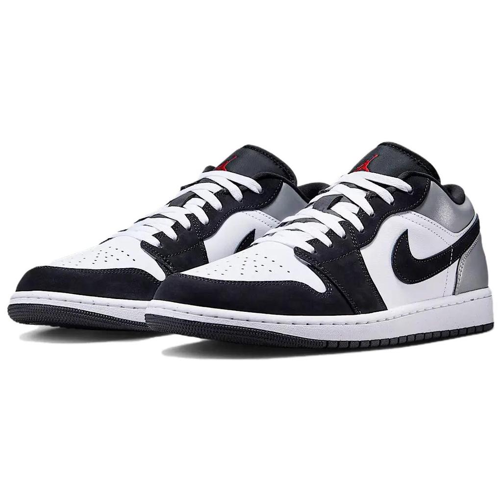 Air Jordan 1 Low SE Hvit Svart Matt Sølv Herre Sneakers Ild-Rød HF3148-106