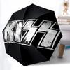 Metal Music KISS Band Automatic Open/Close Umbrella Folding Umbrella,Portable Compact Perfect Gift for Birthday, Christmas0809205