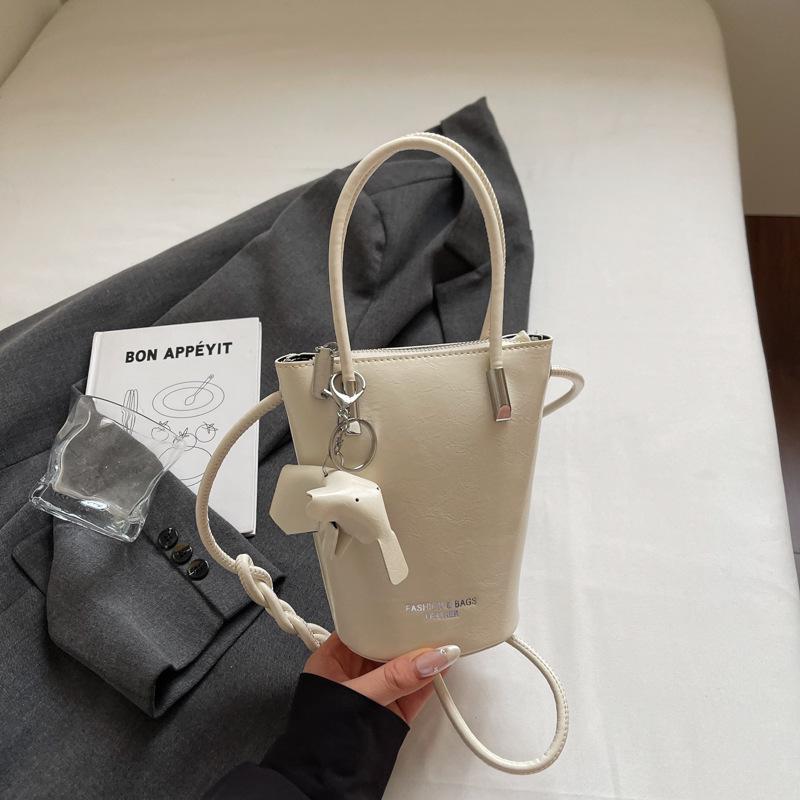 Women's 2025 Trendy Crossbody Bucket Handbag - Niche Design, Popular Lipstick Small Bag