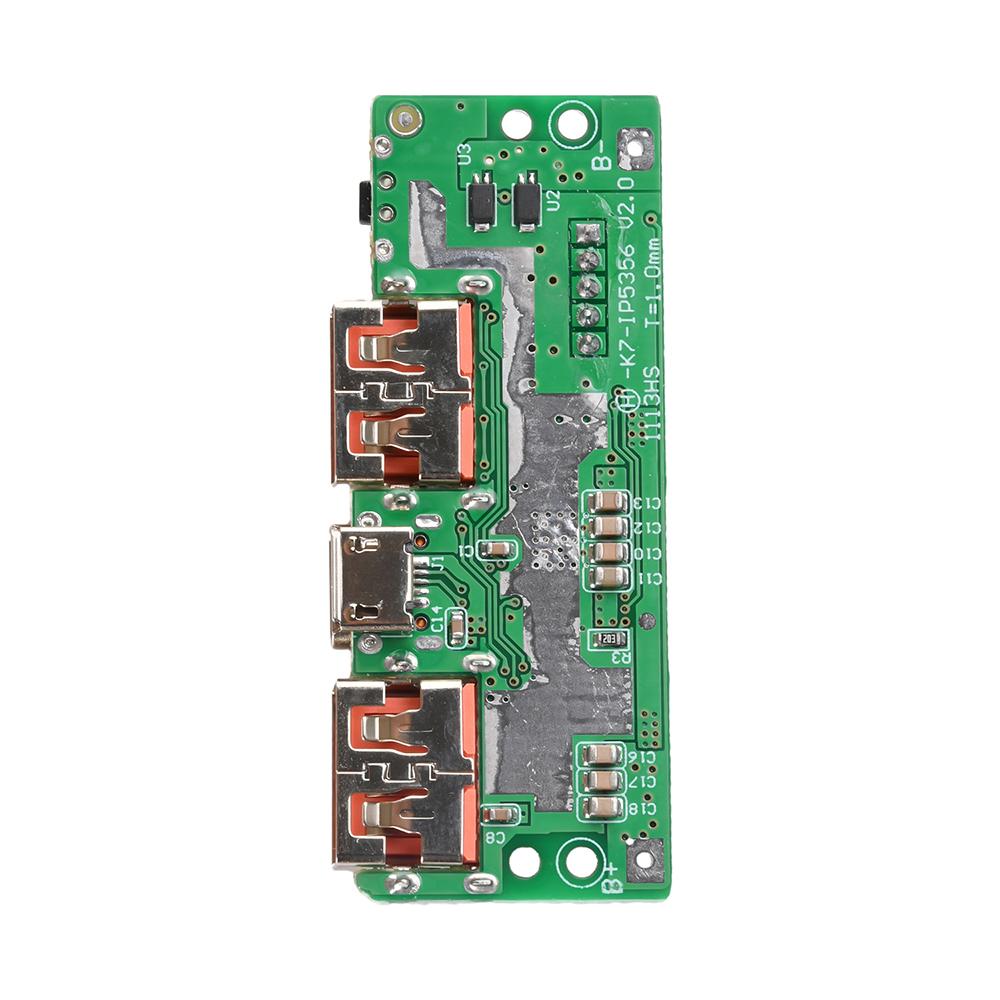 LED Dual USB 5V 3A Micro/Type-C USB Mobile Power Bank Charging Module Lithium Battery Charger Board Circuit Protection