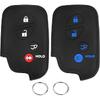 QBUC 2Pcs for Lexus GX460 RX350 Key Fob Cover, for Lexus IS250 IS350 GS450h ES350 CT200h LS460 LS600h LX570 RX450h Silicone Car Key Case Protector