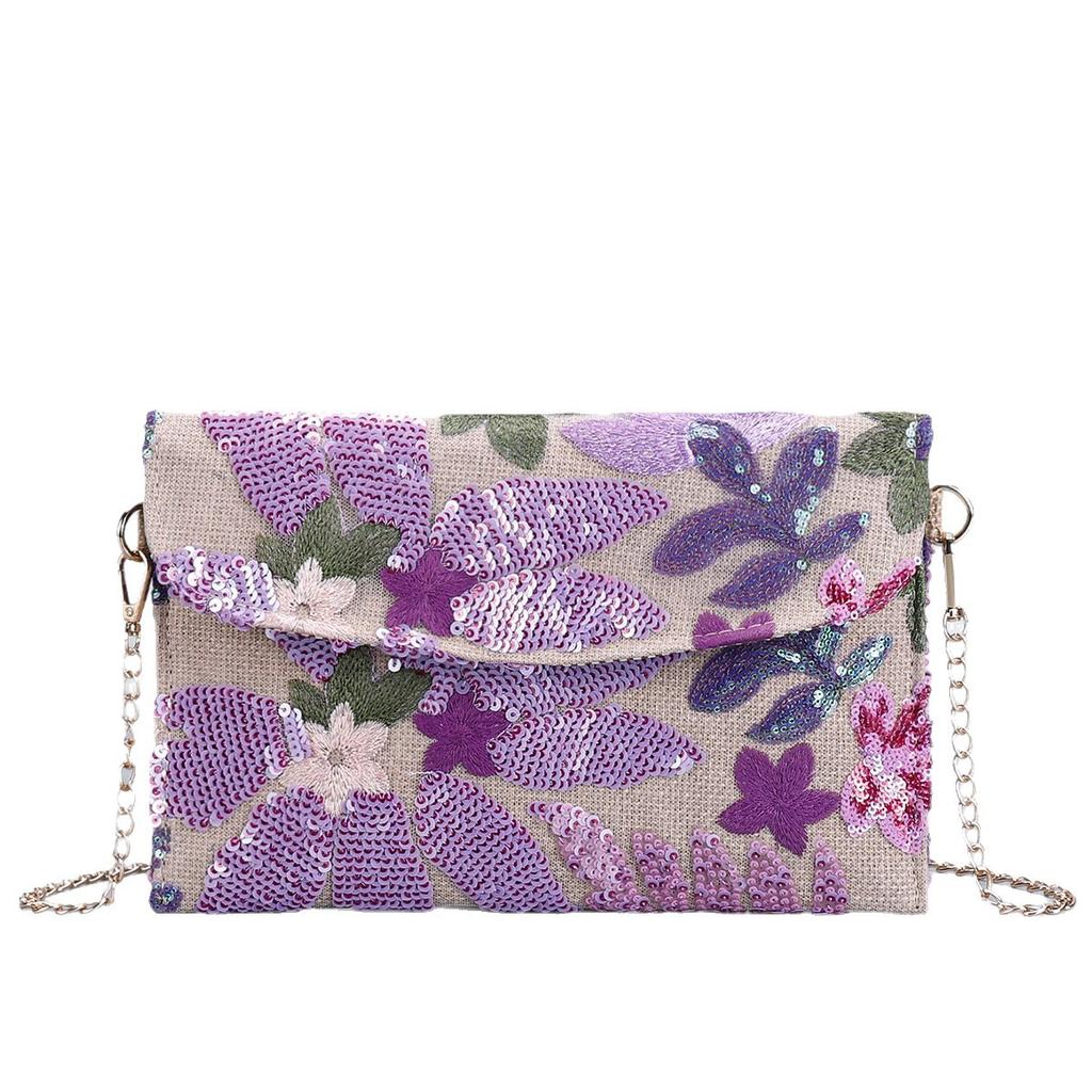 Premium sequined clutch bag  summer new fashion women's dinner bag lightweight niche envelope bag