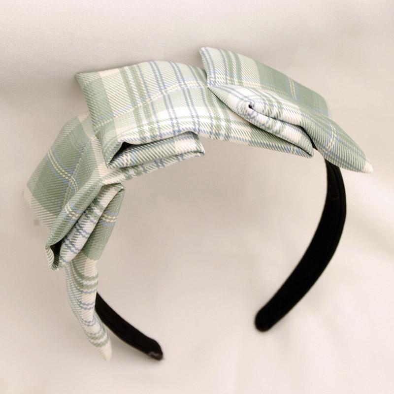 Lystrfac Mode Herbst Winter Stoff Karomuster Stirnband für Frauen Mädchen Rutschfestes Haarband Damen Haarreif Haarschmuck