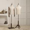 Thick Cloth Male Mannequin: Half-Body Display Stand for Menswear and Suits