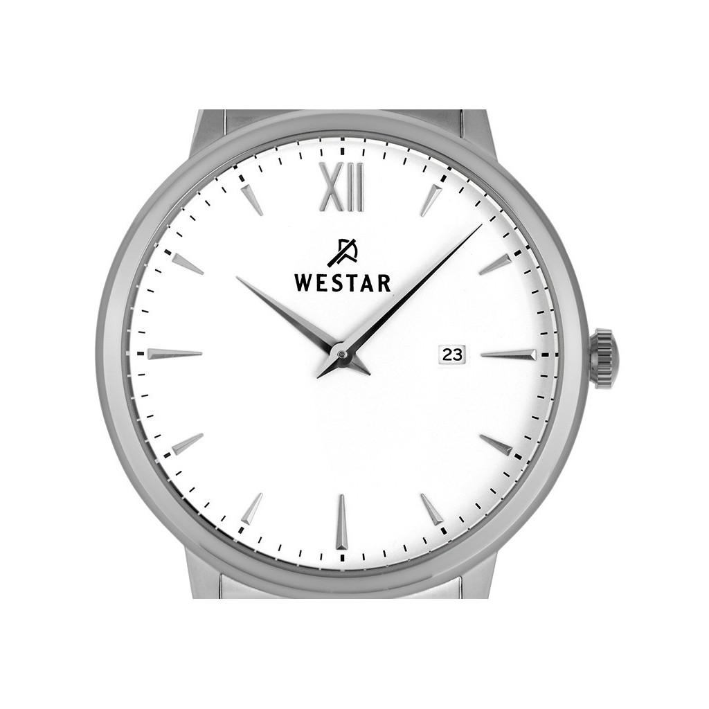 Westar Profile Stainless Steel White Dial Quartz 50215STN101 Mens Watch