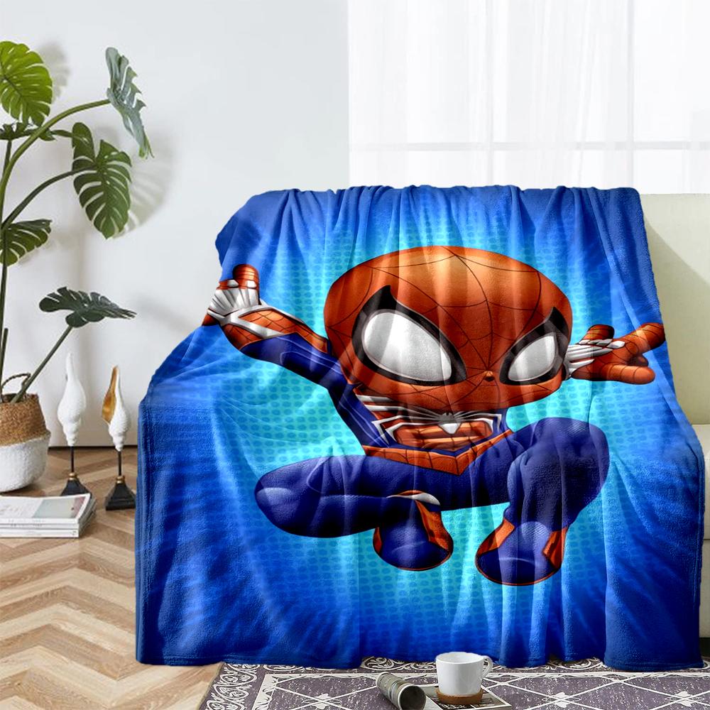Spider Man Theme Printed Blanket - Perfect for Couch, Bed, Travel & Outdoor Use | Machine Washable, Cozy & Durable.