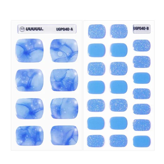 Blue Crystal Gel Pedi