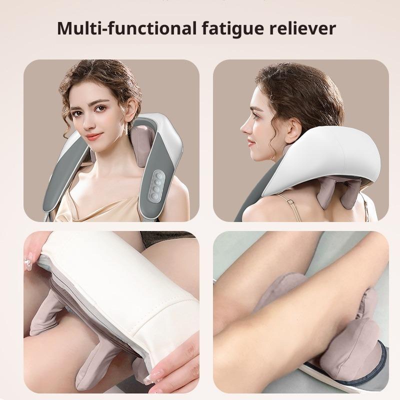 3D Kneading Neck & Shoulder Massager with Heat - Shiatsu Electric Pillow for Full Back