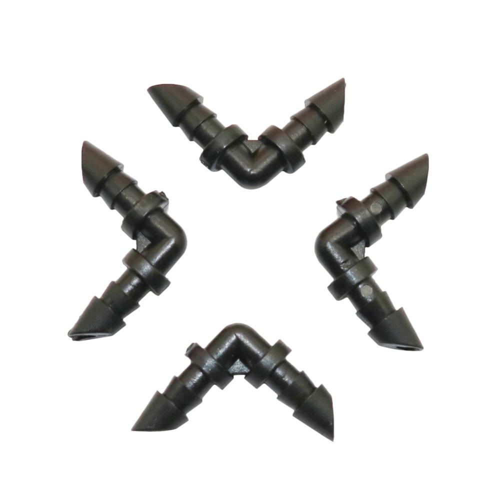 1/4" Stachelige Schlauchverbinder 4/7mm Schlauchverschraubungen Mikrodrip-Bewässerung Wasserverteiler Winkel Gerader 3-Wege 4-Wege 50/100 Stück