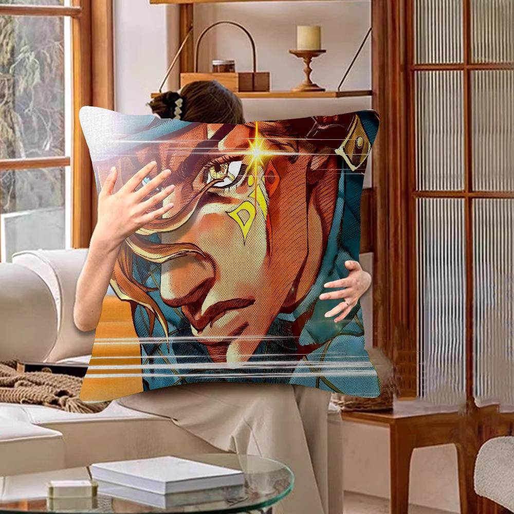 Anime JoJo Bizarre Maple Design Cushion Cover Happy Autumn Harvest Decor Holiday Decorati Pillow Cover
